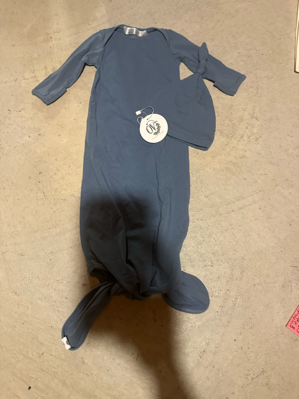 OVer Company Nodo Knot Gown & Hat Set - Slate Blue